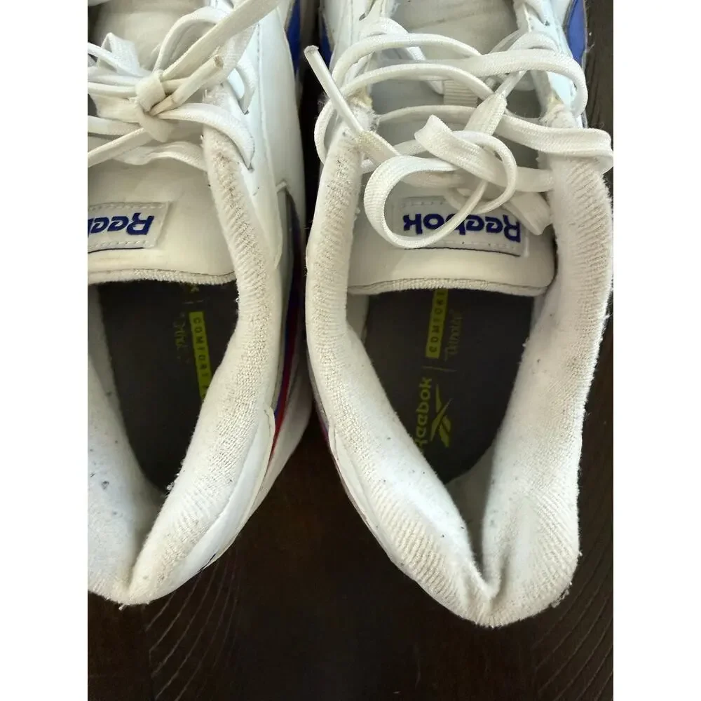 Reebok Rewind Run White Red Blue Sneakers Men’s 10.5